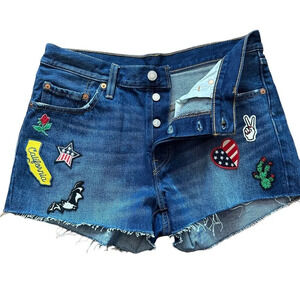 Levi's Women's Denim Patchwork Jean Shorts. Sz: 29